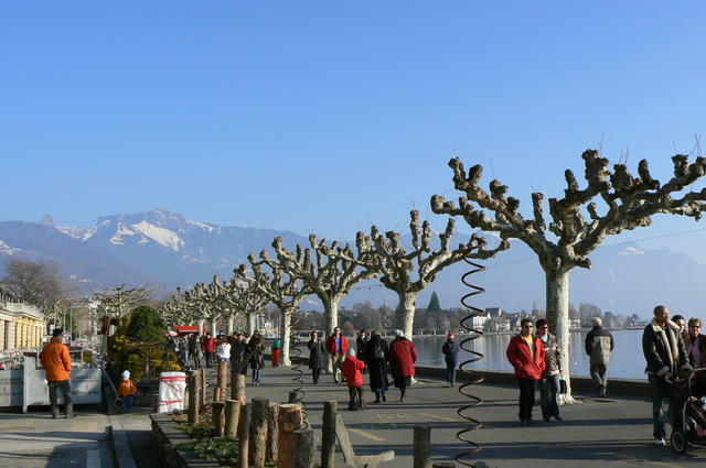 Vevey "promenada" prie ežero